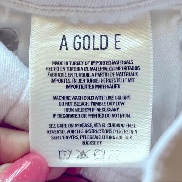 AGOLDE ankle skinny distressed jeans, white, size 26 - Picture 12 of 12